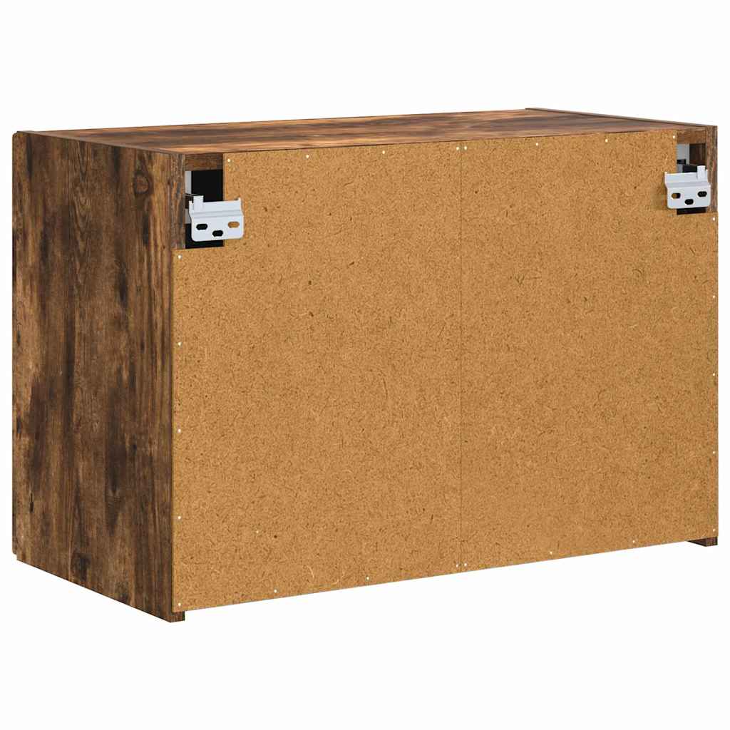 Meuble TV mural Chêne fumé 59,5 x 31 x 40 cm Bois d'ingénierie - XIOS