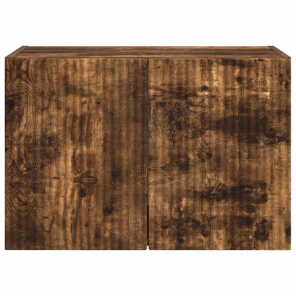 Meuble TV mural Chêne fumé 59,5 x 31 x 40 cm Bois d'ingénierie - XIOS