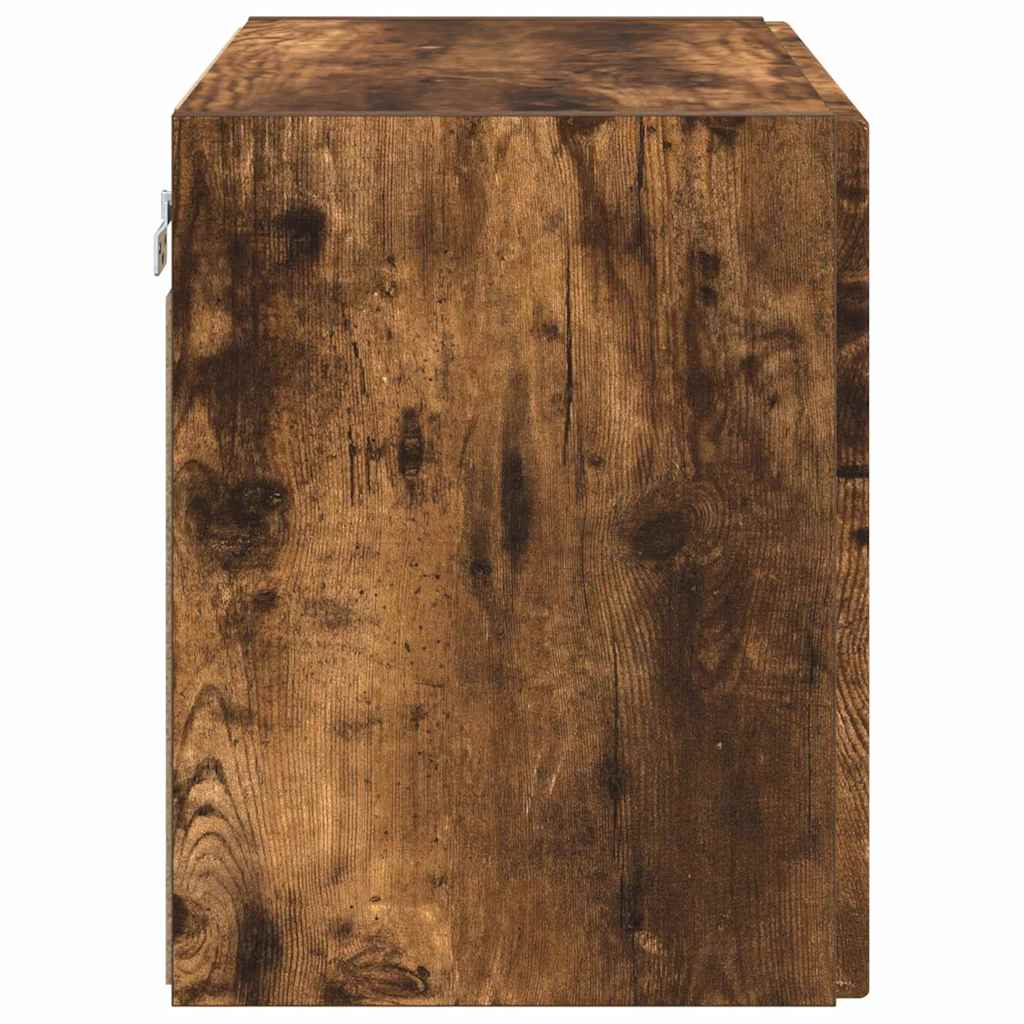 Meuble TV mural Chêne fumé 59,5 x 31 x 40 cm Bois d'ingénierie - XIOS