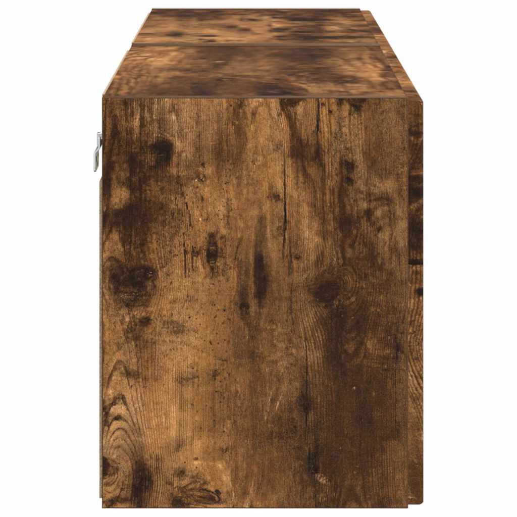 Meuble TV mural 2 pcs Chêne fumé 59,5 x 31 x 40 cm - XIOS