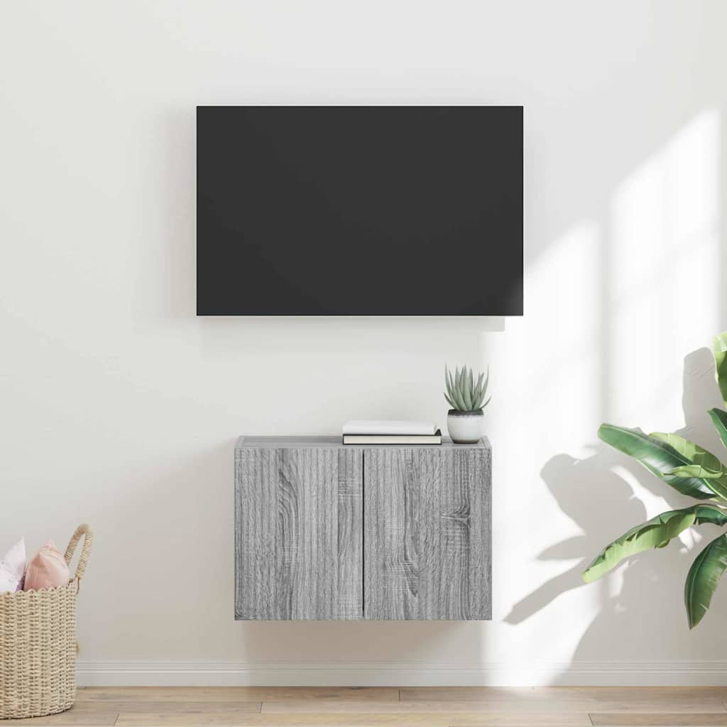 Meuble TV mural Gris Sonoma 59,5 x 31 x 40 cm Bois d'ingénierie - XIOS