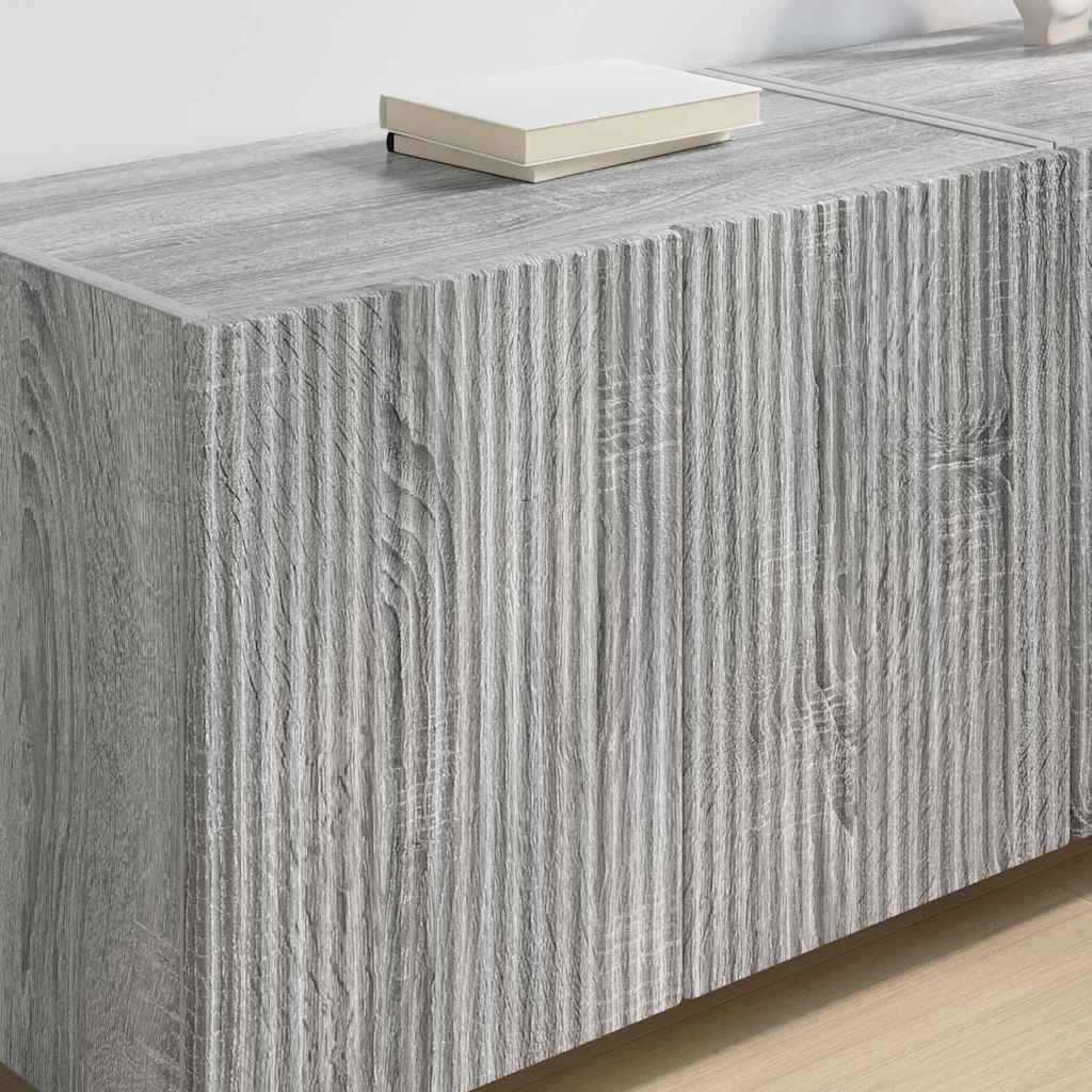 Meuble TV mural 2 pcs Gris Sonoma 59,5 x 31 x 40 cm - XIOS