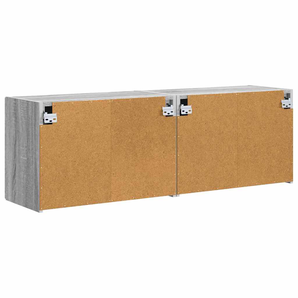 Meuble TV mural 2 pcs Gris Sonoma 59,5 x 31 x 40 cm - XIOS