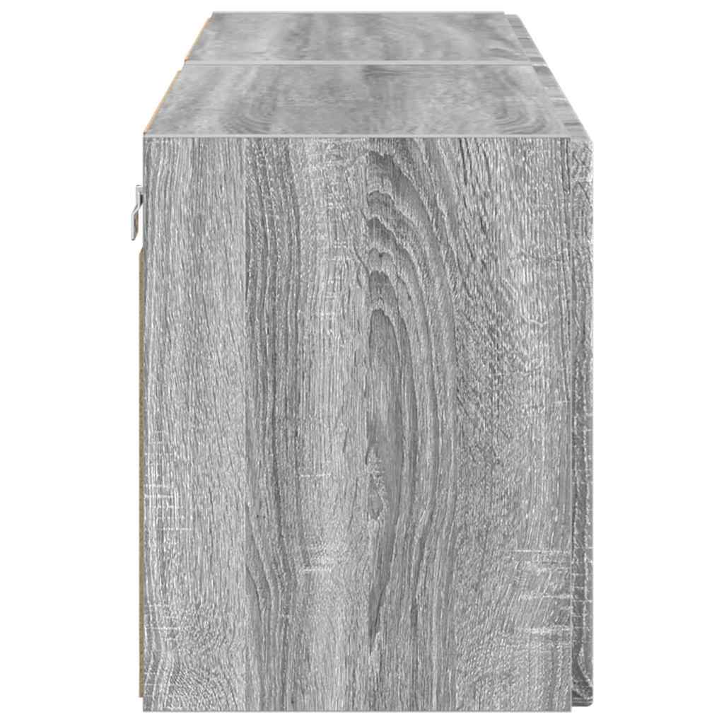 Meuble TV mural 2 pcs Gris Sonoma 59,5 x 31 x 40 cm - XIOS