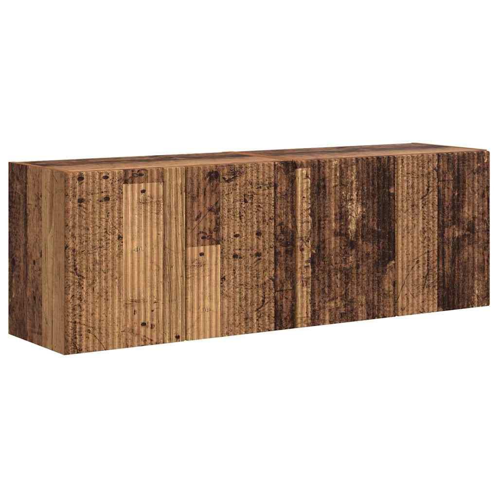 Meuble TV mural 2 pcs Bois Ancien 59,5 x 31 x 40 cm - XIOS