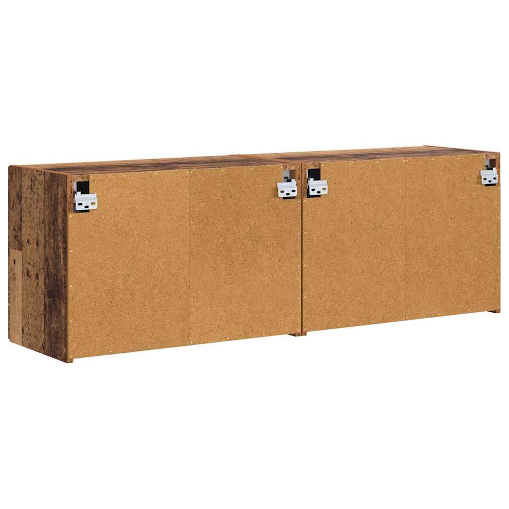 Meuble TV mural 2 pcs Bois Ancien 59,5 x 31 x 40 cm - XIOS