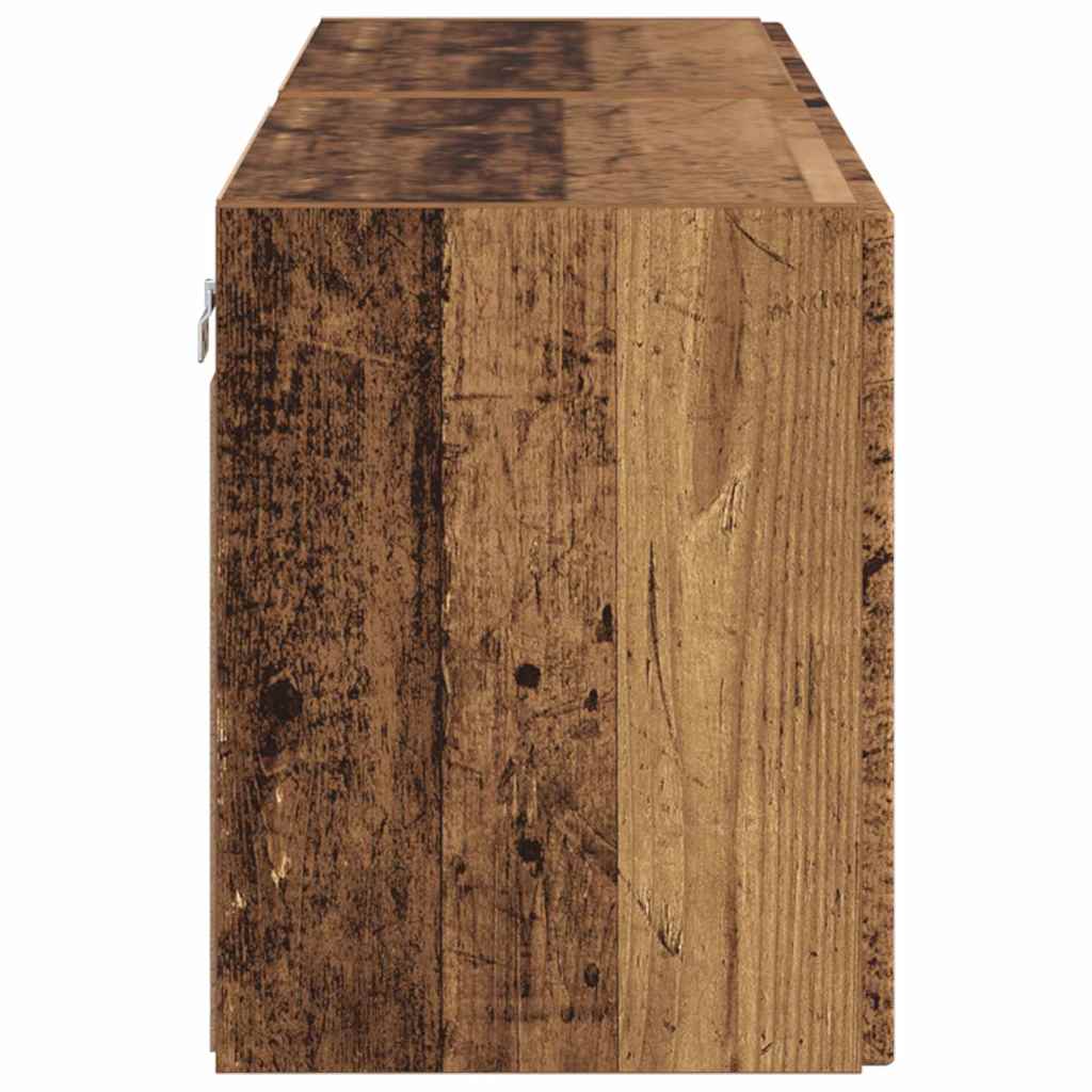 Meuble TV mural 2 pcs Bois Ancien 59,5 x 31 x 40 cm - XIOS