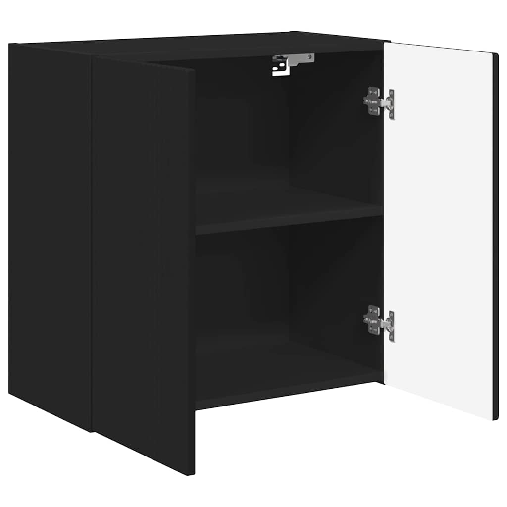 Meuble TV mural Noir 59,5 x 31 x 60 cm Bois d'ingénierie - XIOS