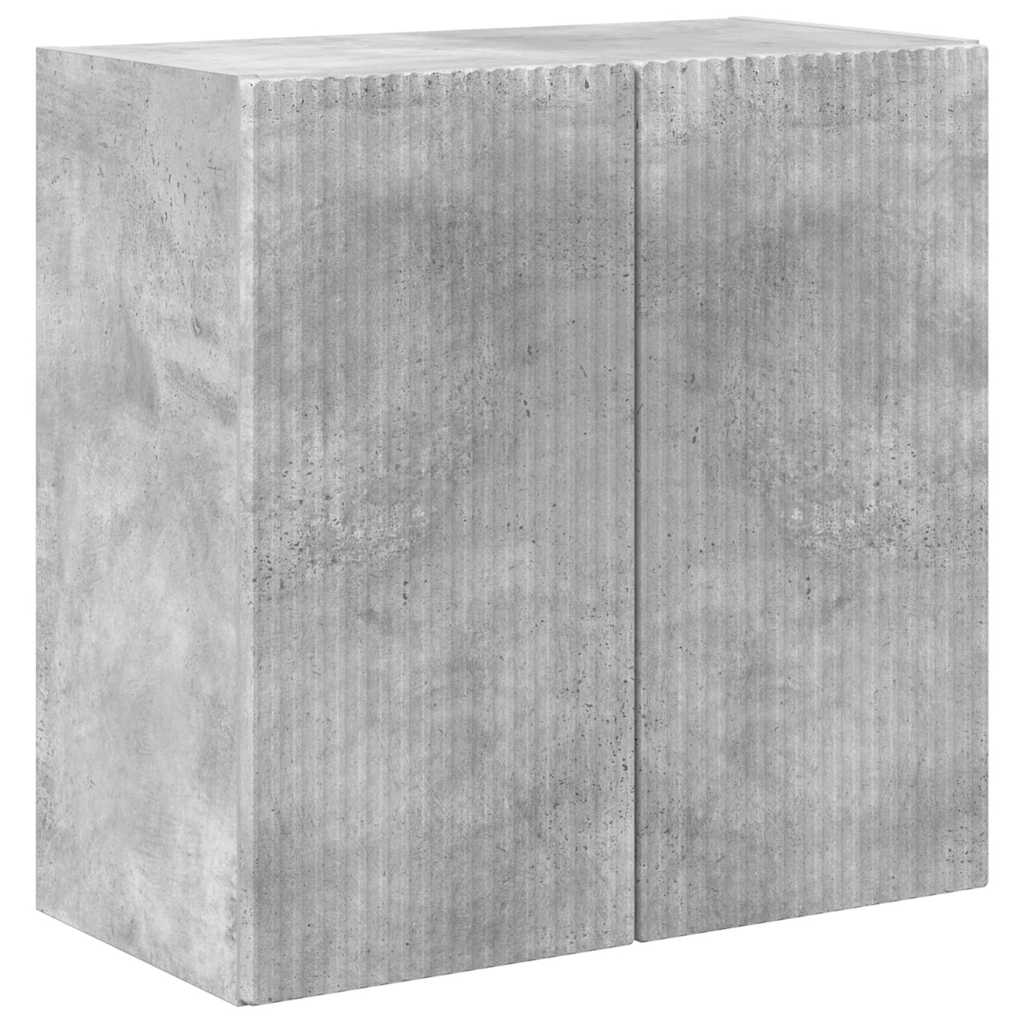 Meuble TV mural Gris béton 59,5 x 31 x 60 cm Bois d'ingénierie - XIOS