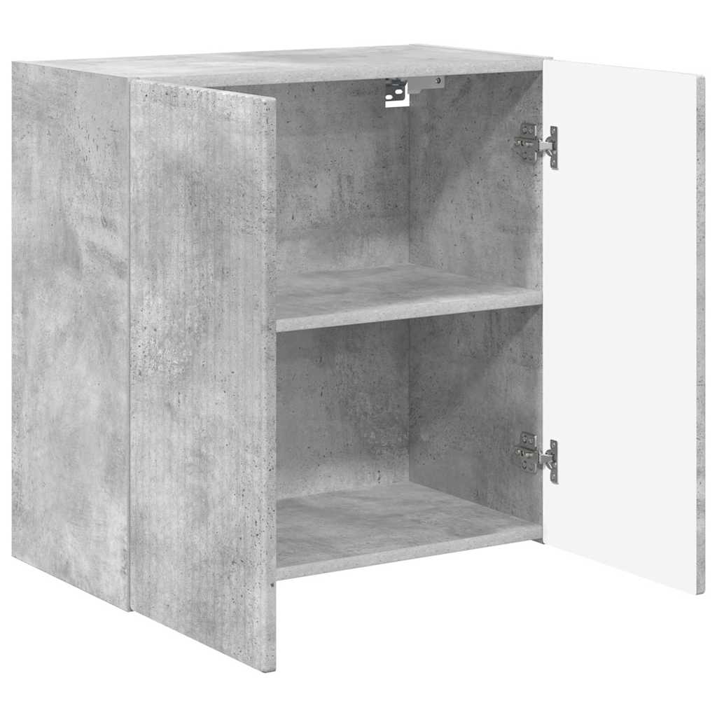Meuble TV mural Gris béton 59,5 x 31 x 60 cm Bois d'ingénierie - XIOS