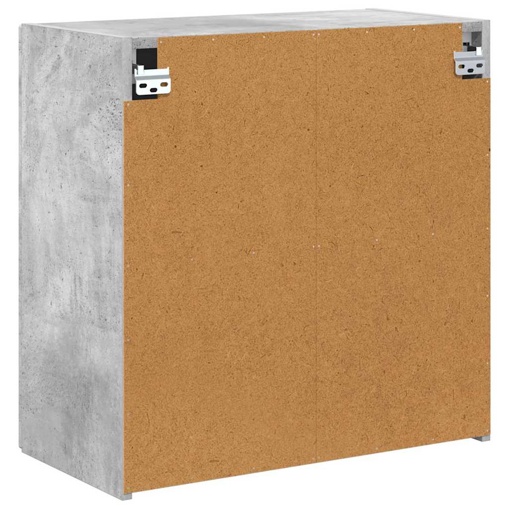 Meuble TV mural Gris béton 59,5 x 31 x 60 cm Bois d'ingénierie - XIOS