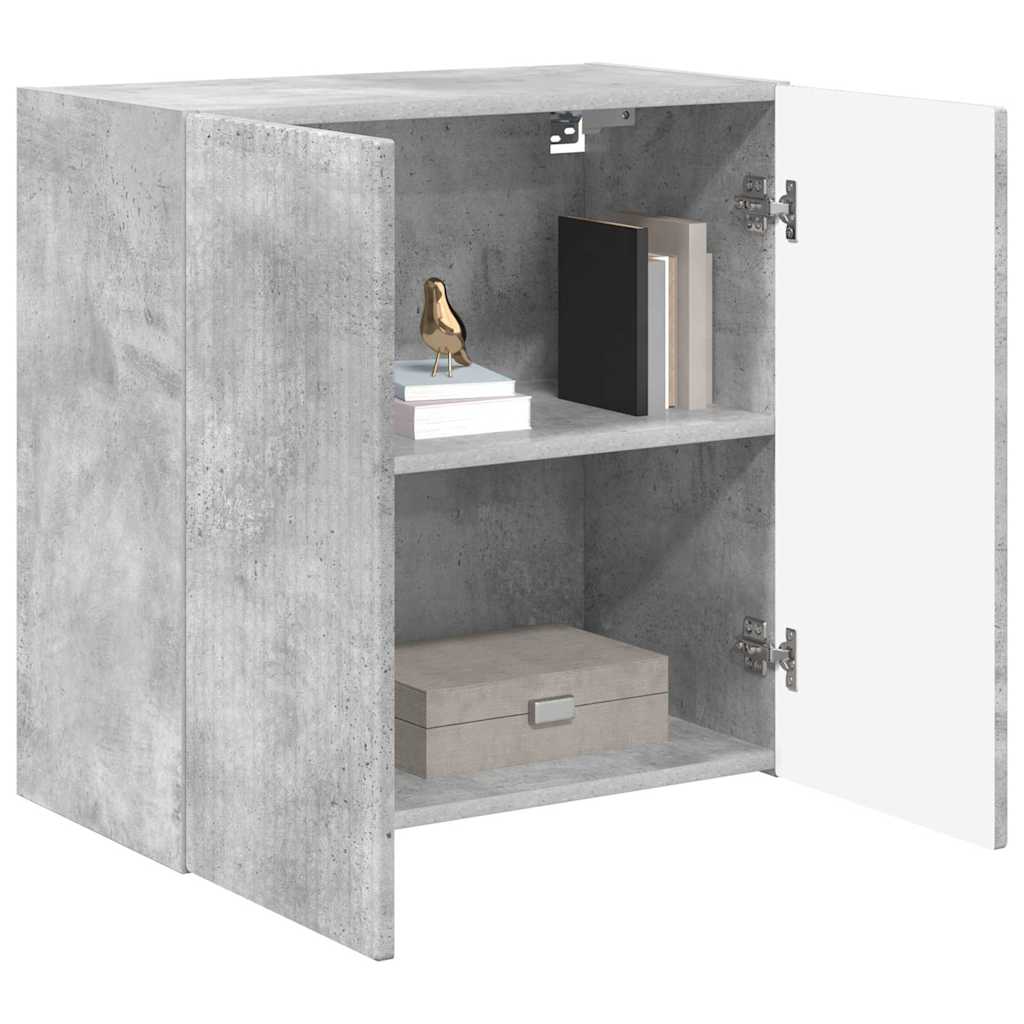 Meuble TV mural Gris béton 59,5 x 31 x 60 cm Bois d'ingénierie - XIOS