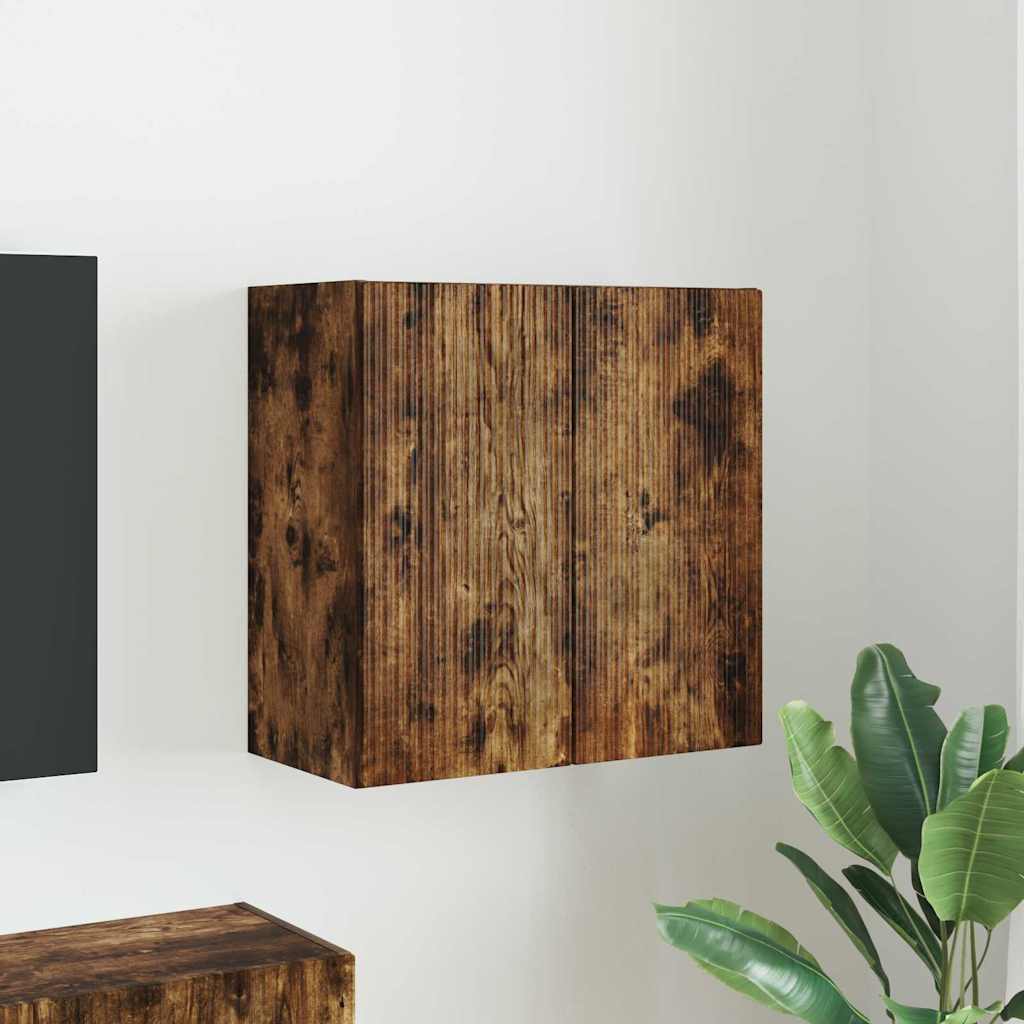 Meuble TV mural Chêne fumé 59,5 x 31 x 60 cm Bois d'ingénierie - XIOS