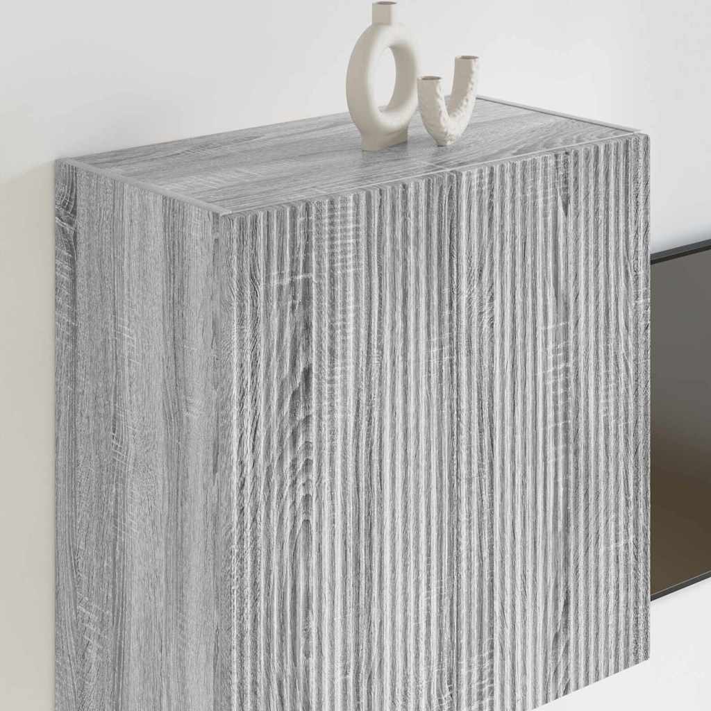 Meuble TV mural Gris Sonoma 59,5 x 31 x 60 cm Bois d'ingénierie - XIOS
