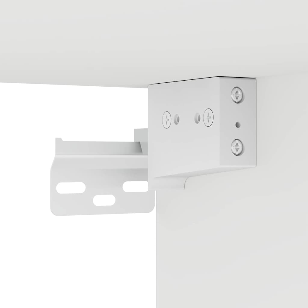 Meuble TV mural Blanc 59,5 x 31 x 80 cm Bois d'ingénierie - XIOS
