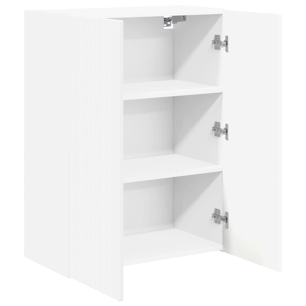 Meuble TV mural Blanc 59,5 x 31 x 80 cm Bois d'ingénierie - XIOS