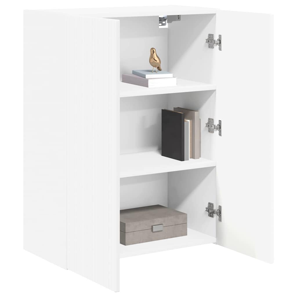 Meuble TV mural Blanc 59,5 x 31 x 80 cm Bois d'ingénierie - XIOS