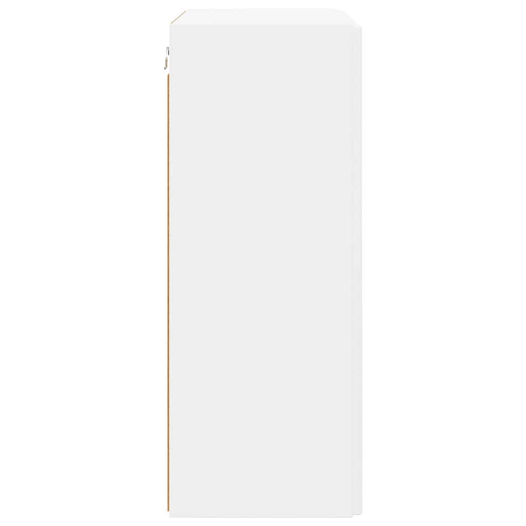 Meuble TV mural Blanc 59,5 x 31 x 80 cm Bois d'ingénierie - XIOS