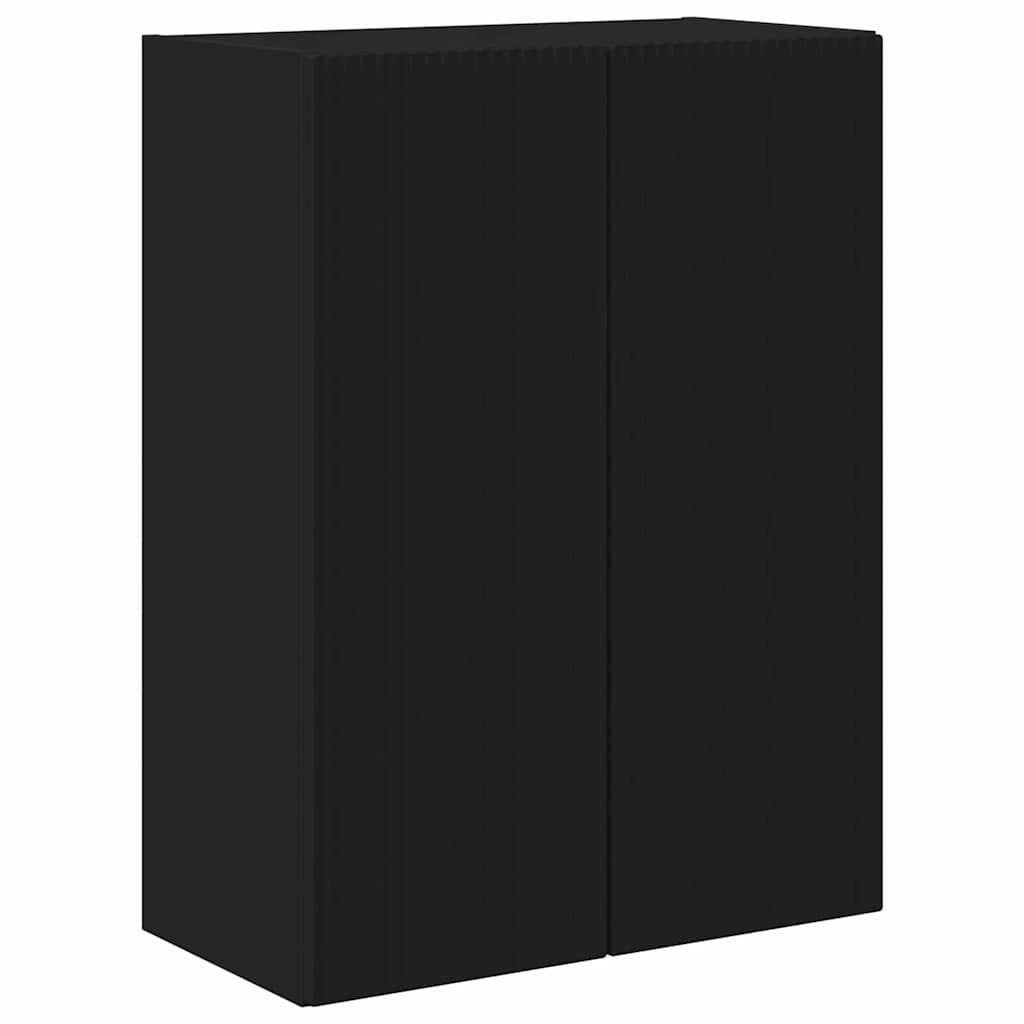 Meuble TV mural Noir 59,5 x 31 x 80 cm Bois d'ingénierie - XIOS