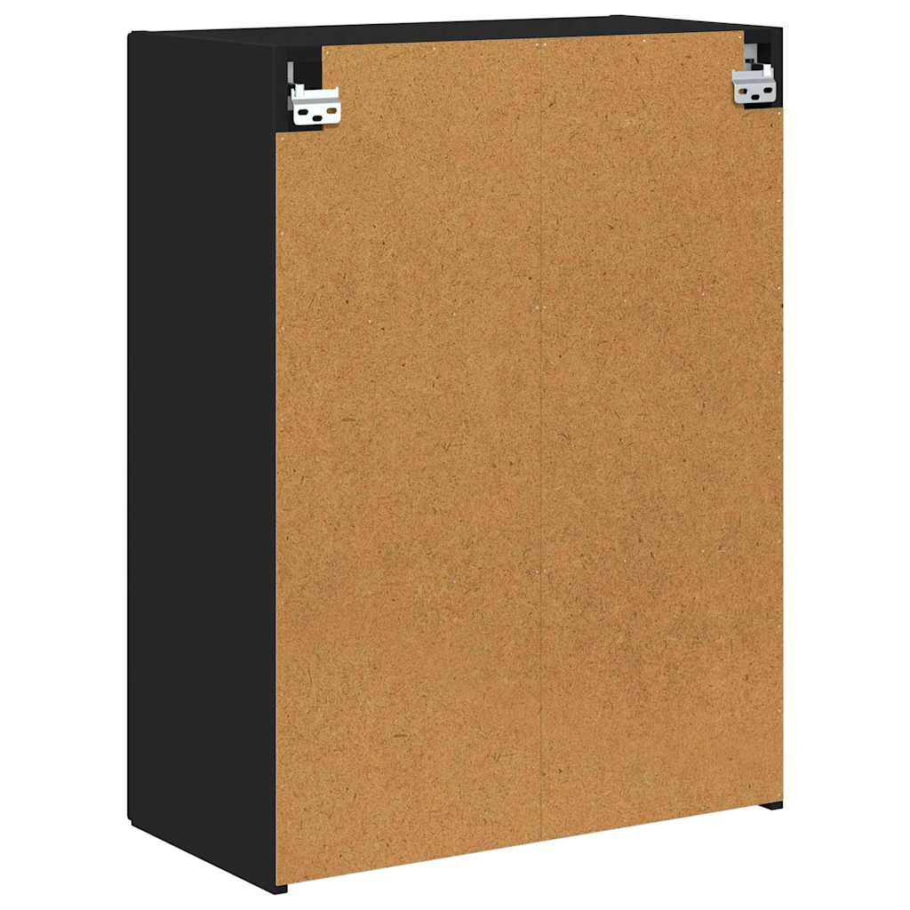 Meuble TV mural Noir 59,5 x 31 x 80 cm Bois d'ingénierie - XIOS