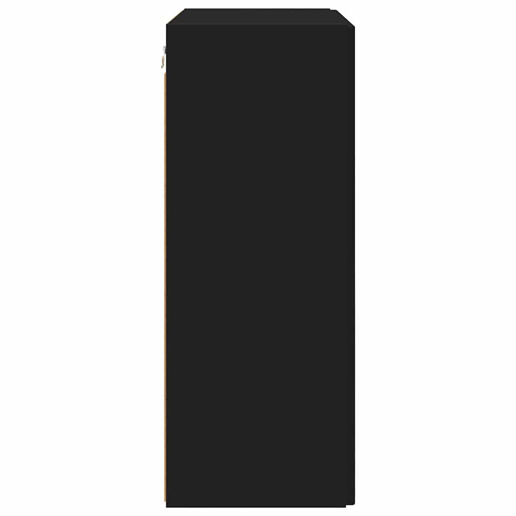 Meuble TV mural Noir 59,5 x 31 x 80 cm Bois d'ingénierie - XIOS