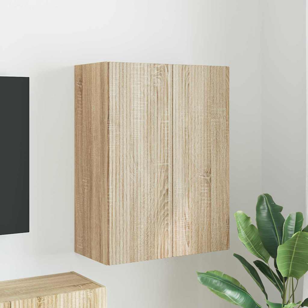 Meuble TV mural Montage mural Chêne Sonoma 59,5 x 31 x 80 cm - XIOS