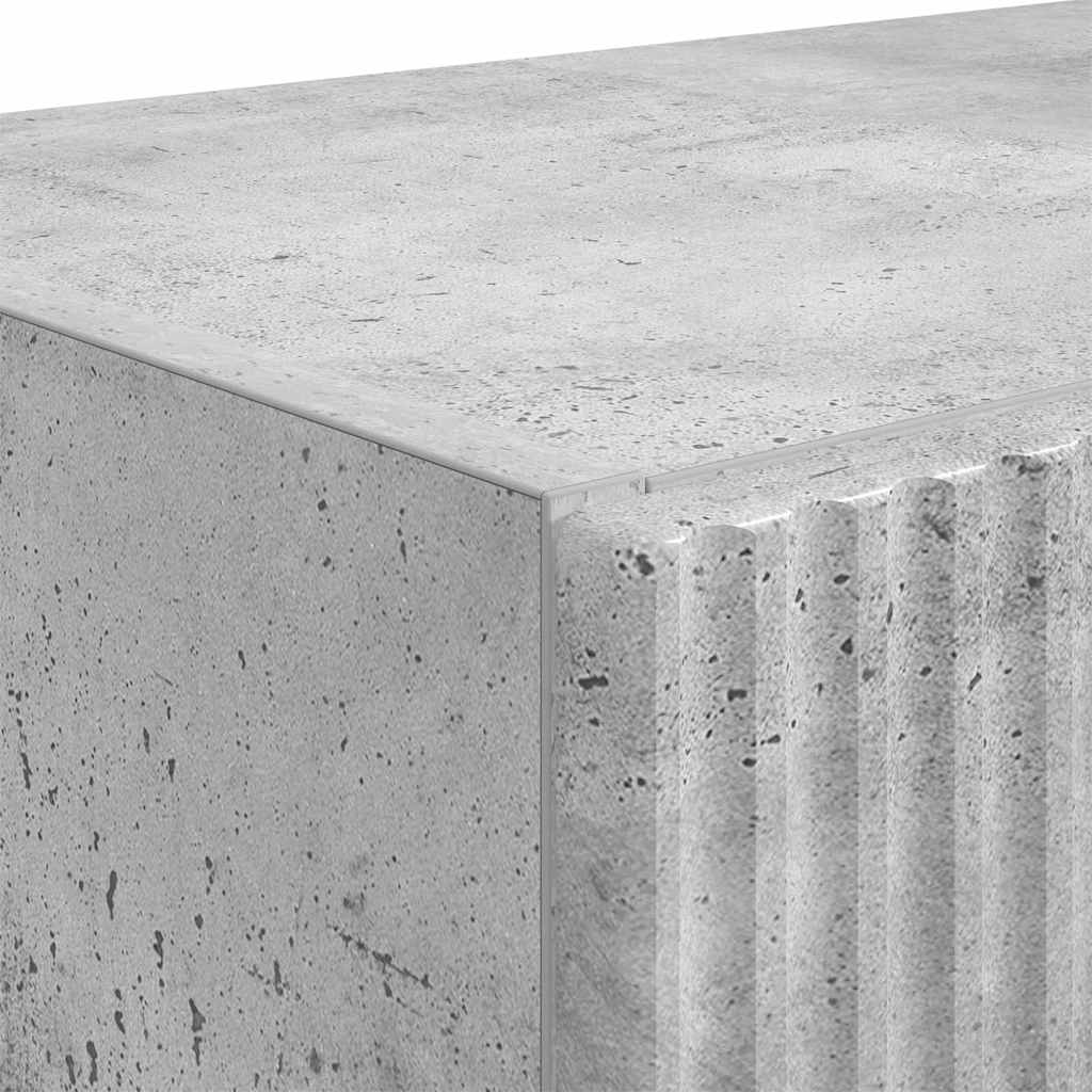 Meuble TV mural Gris béton 59,5 x 31 x 80 cm Bois d'ingénierie - XIOS