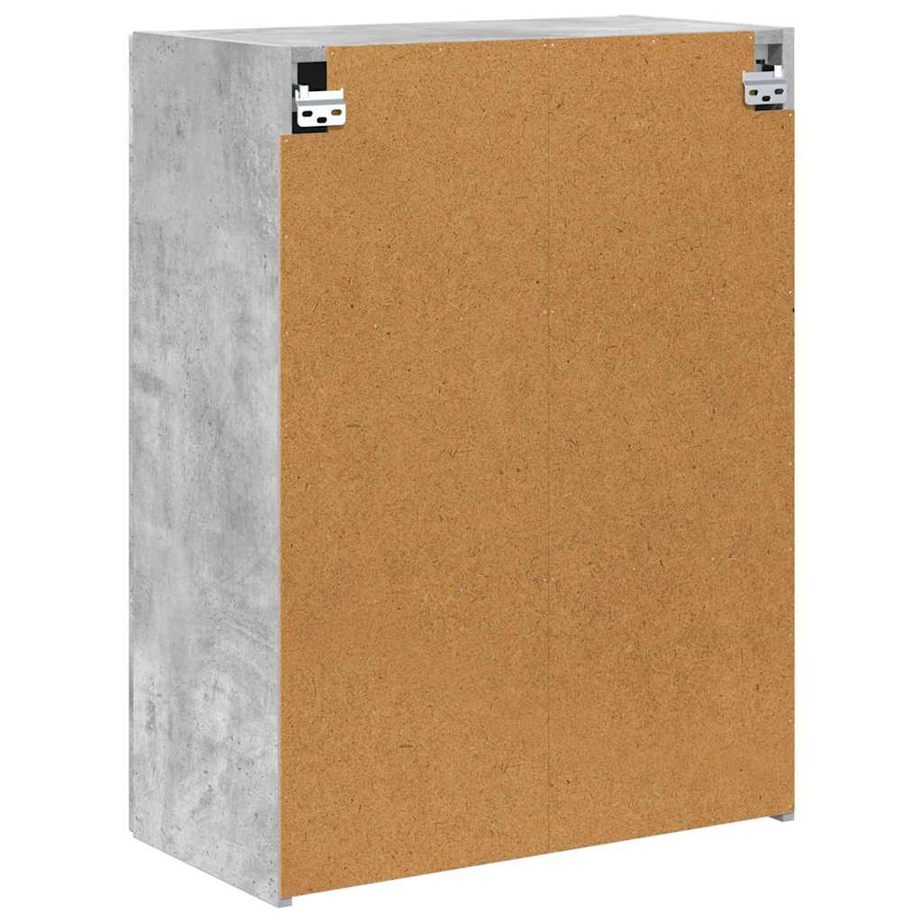 Meuble TV mural Gris béton 59,5 x 31 x 80 cm Bois d'ingénierie - XIOS
