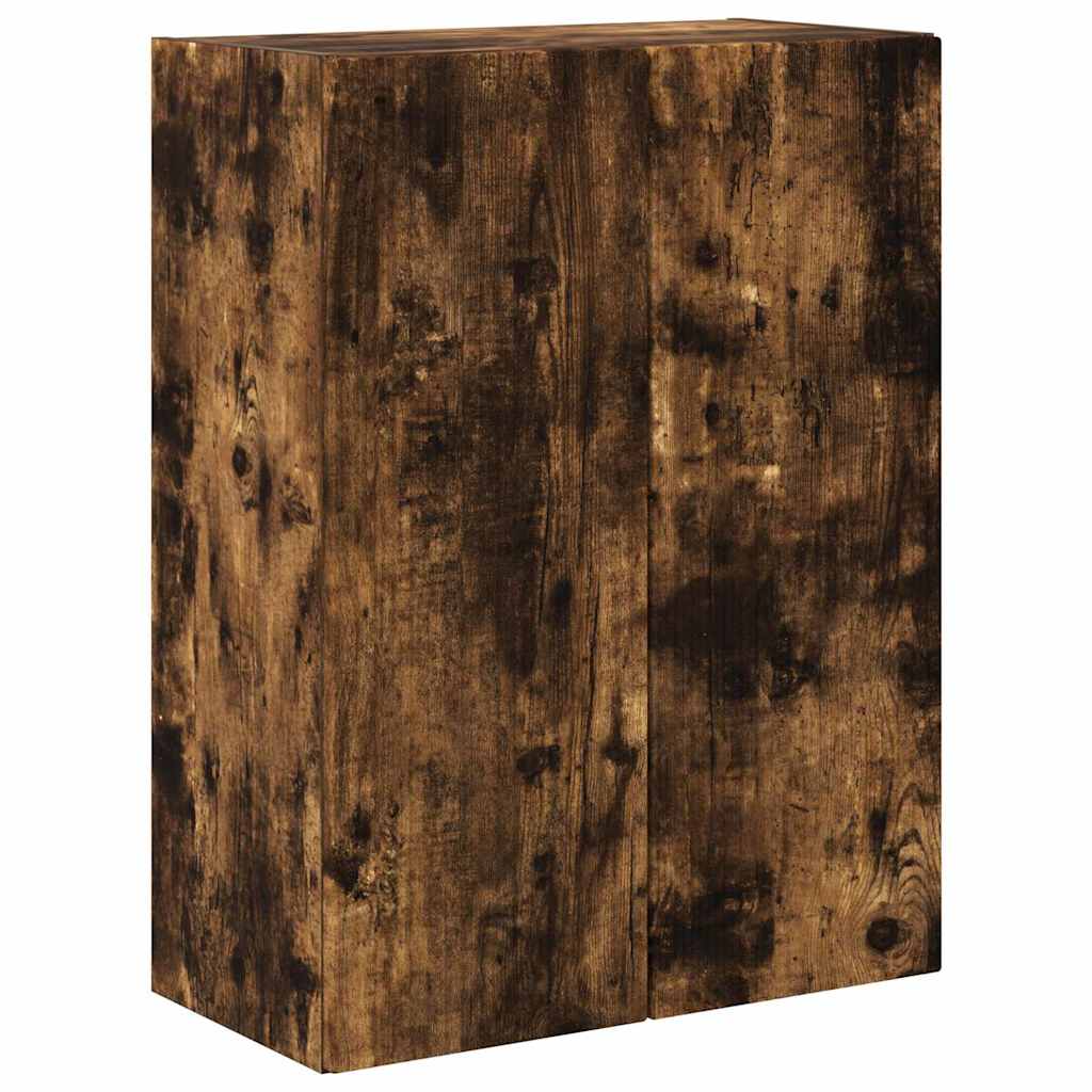 Meuble TV mural Chêne fumé 59,5 x 31 x 80 cm Bois d'ingénierie - XIOS