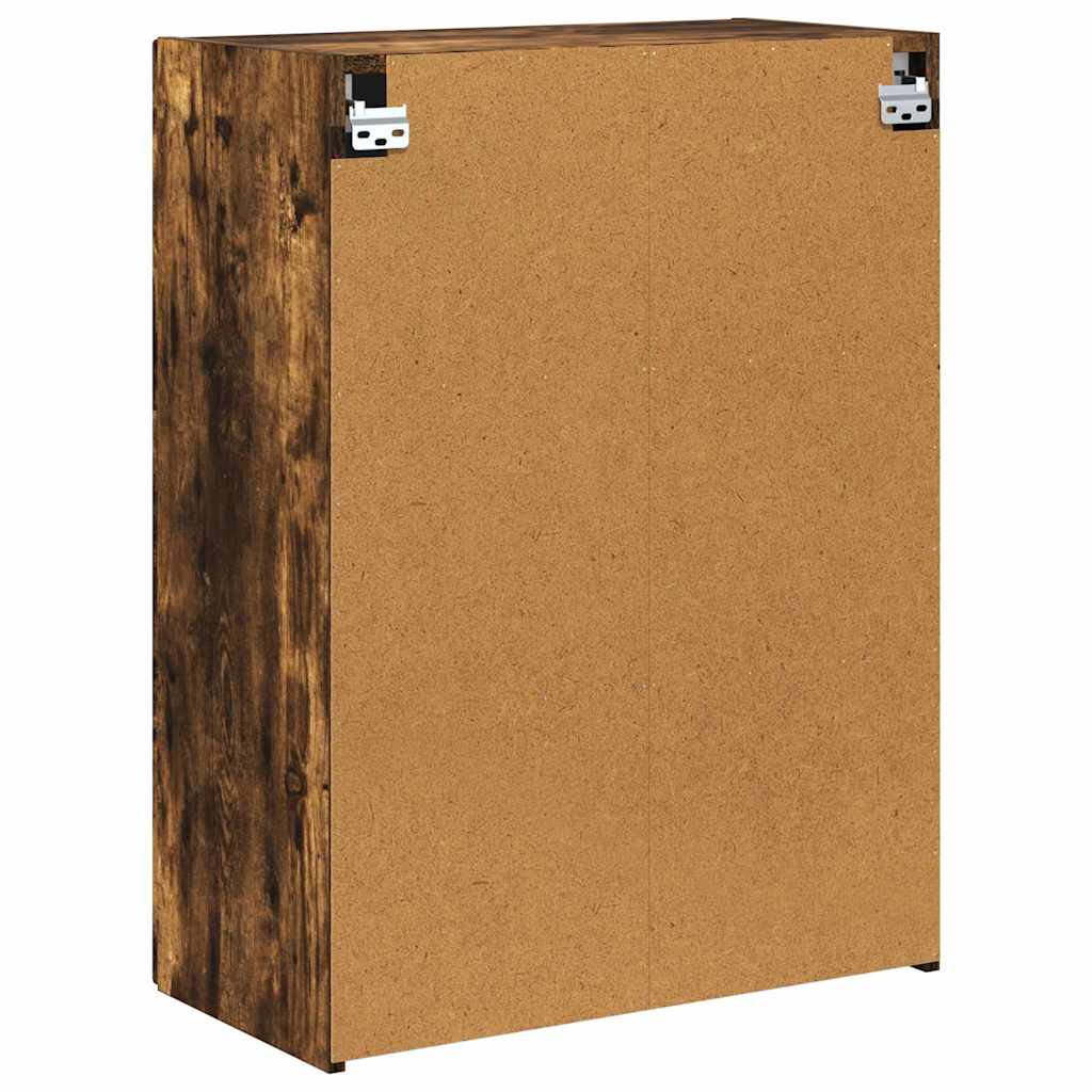 Meuble TV mural Chêne fumé 59,5 x 31 x 80 cm Bois d'ingénierie - XIOS