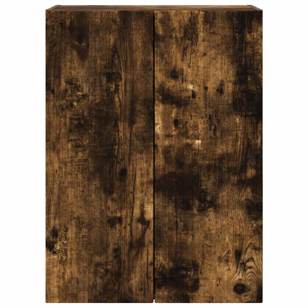 Meuble TV mural Chêne fumé 59,5 x 31 x 80 cm Bois d'ingénierie - XIOS