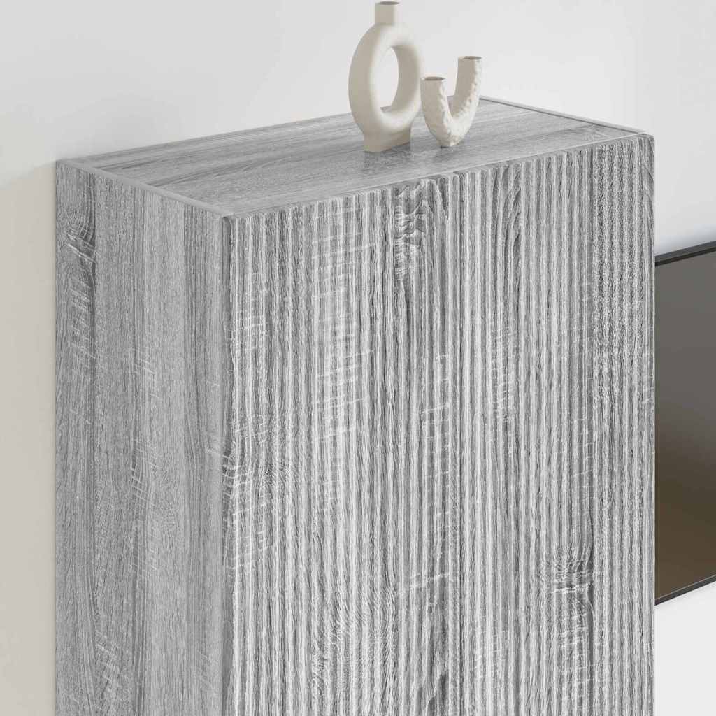 Meuble TV mural Gris Sonoma 59,5 x 31 x 80 cm Bois d'ingénierie - XIOS