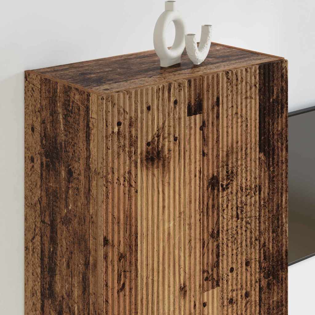 Meuble TV mural Bois Ancien 59,5 x 31 x 80 cm Bois d'ingénierie - XIOS