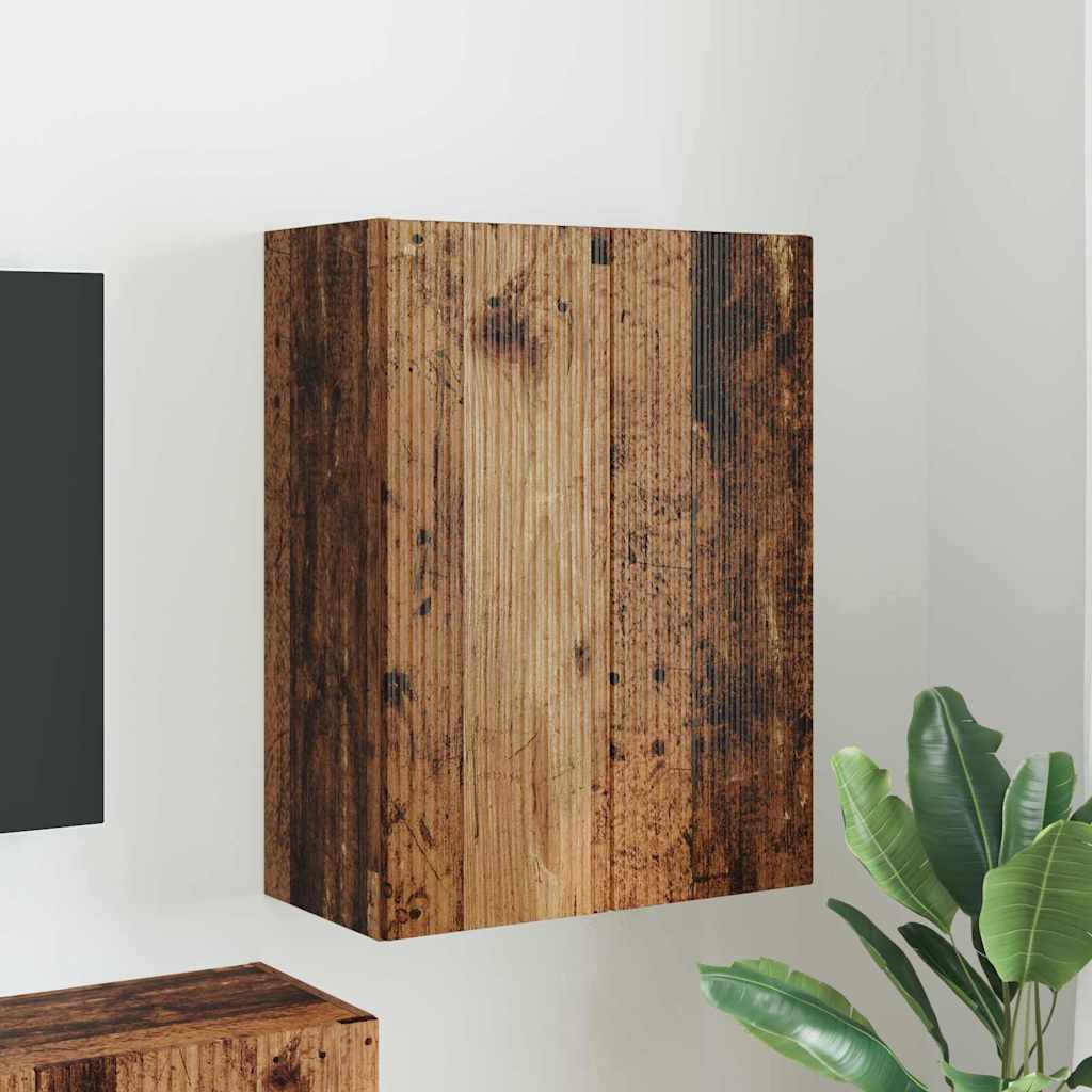 Meuble TV mural Bois Ancien 59,5 x 31 x 80 cm Bois d'ingénierie - XIOS