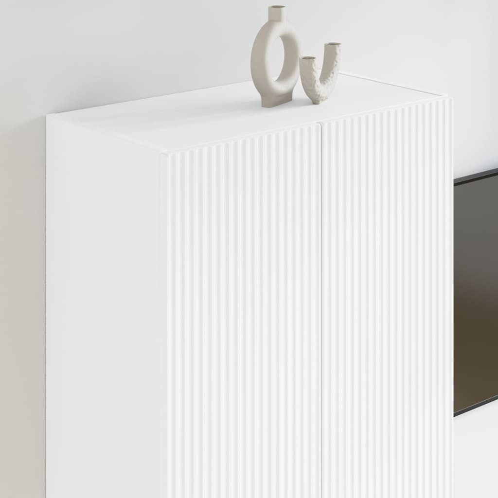 Meuble TV mural Blanc 59,5 x 31 x 100 cm Bois d'ingénierie - XIOS