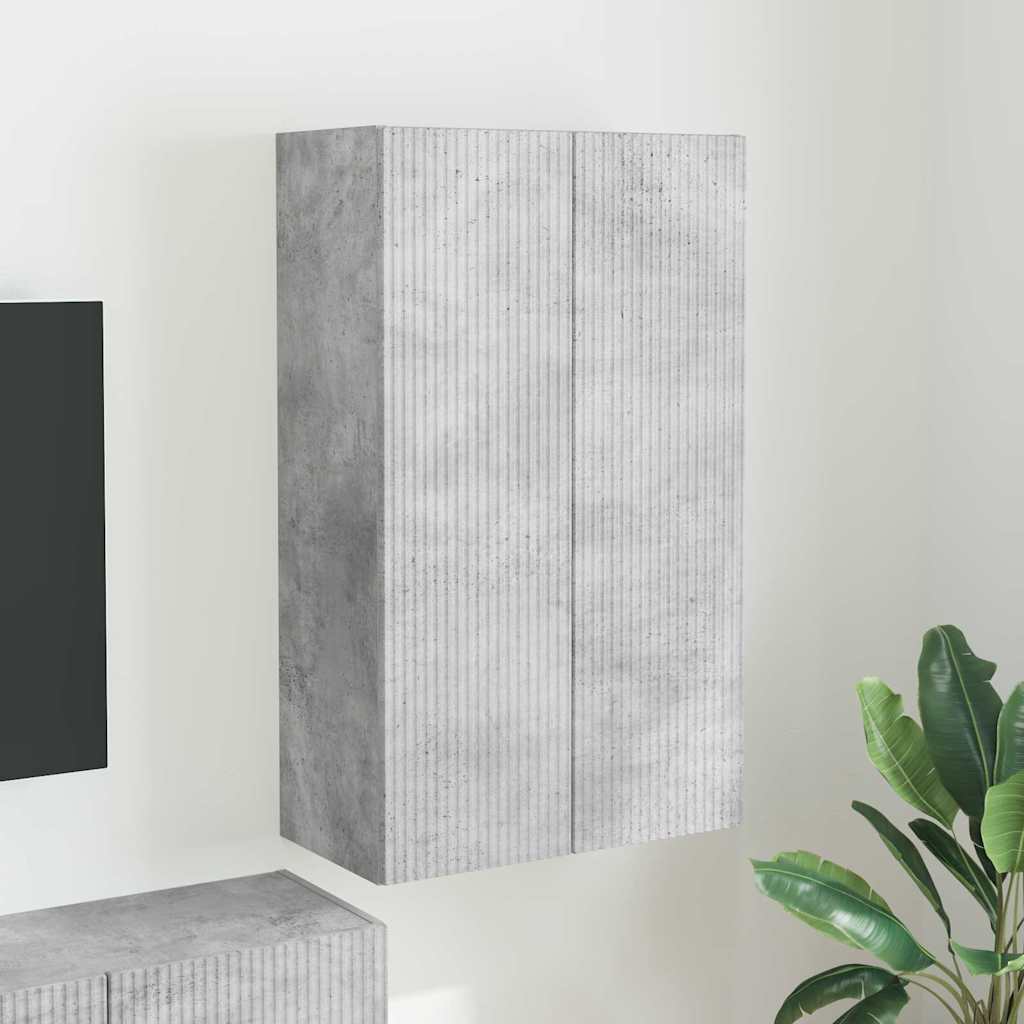 Meuble TV mural Gris béton 59,5 x 31 x 100 cm Bois d'ingénierie - XIOS
