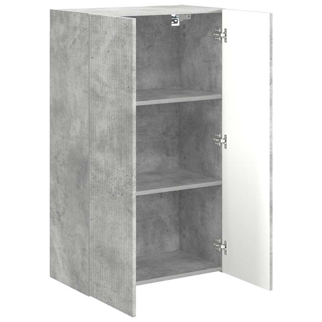 Meuble TV mural Gris béton 59,5 x 31 x 100 cm Bois d'ingénierie - XIOS