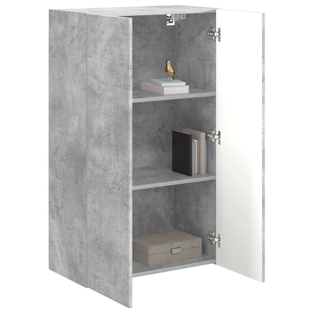 Meuble TV mural Gris béton 59,5 x 31 x 100 cm Bois d'ingénierie - XIOS