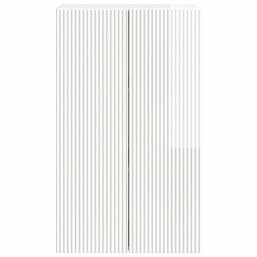 Meuble TV mural Montage mural Blanc brillant 59,5 x 31 x 100 cm - XIOS