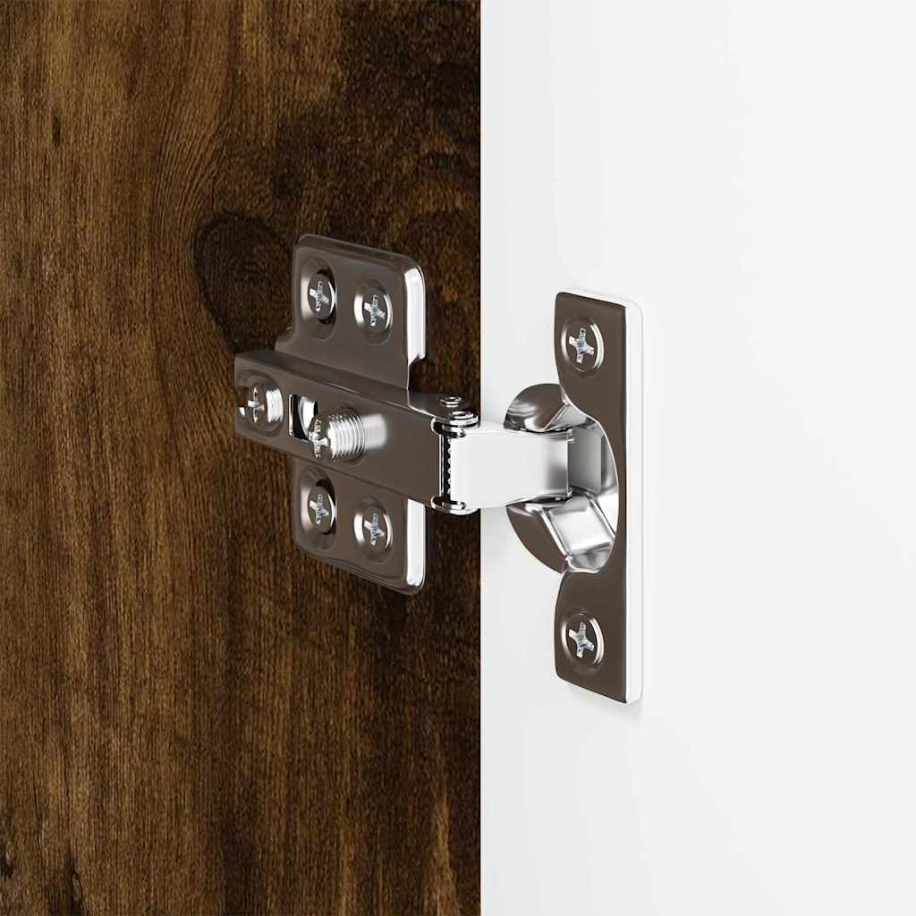 Meuble TV mural Chêne fumé 59,5 x 31 x 100 cm Bois d'ingénierie - XIOS