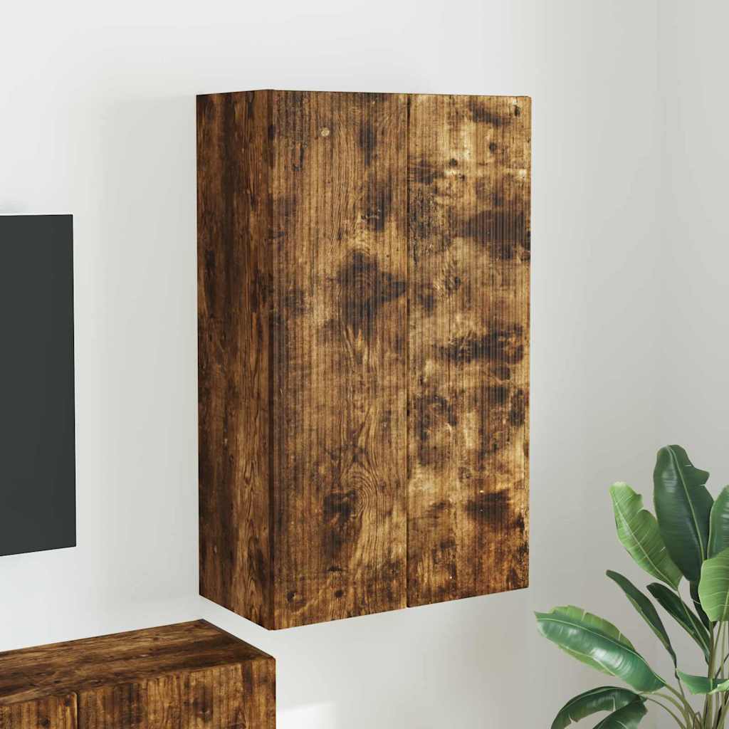 Meuble TV mural Chêne fumé 59,5 x 31 x 100 cm Bois d'ingénierie - XIOS