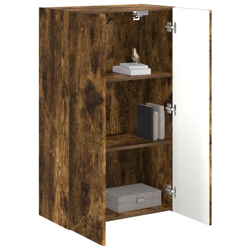 Meuble TV mural Chêne fumé 59,5 x 31 x 100 cm Bois d'ingénierie - XIOS