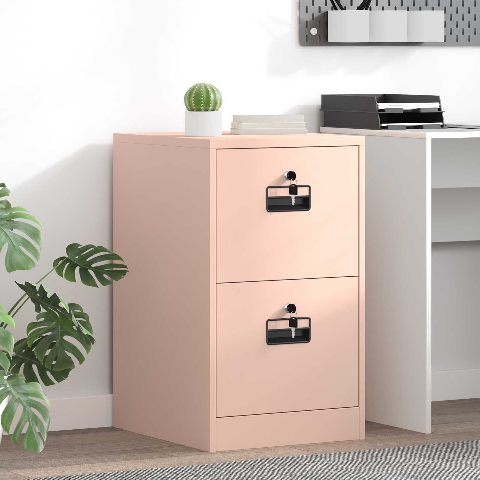 Cabinet de Dossier Rose 44 x 50 x 106.5 cm Acier Laminé à Froid - XIOS