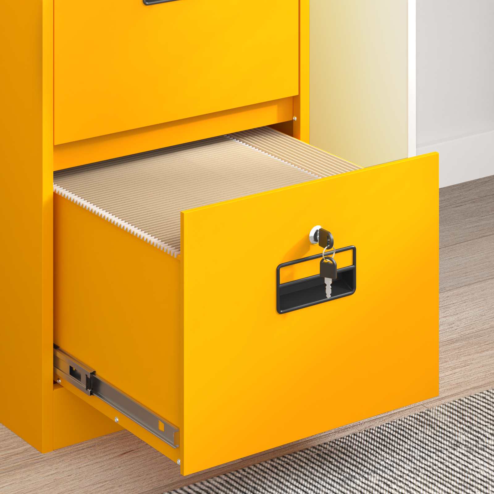 Cabinet de Dossier Jaune moutarde 44 x 50 x 106.5 cm - XIOS