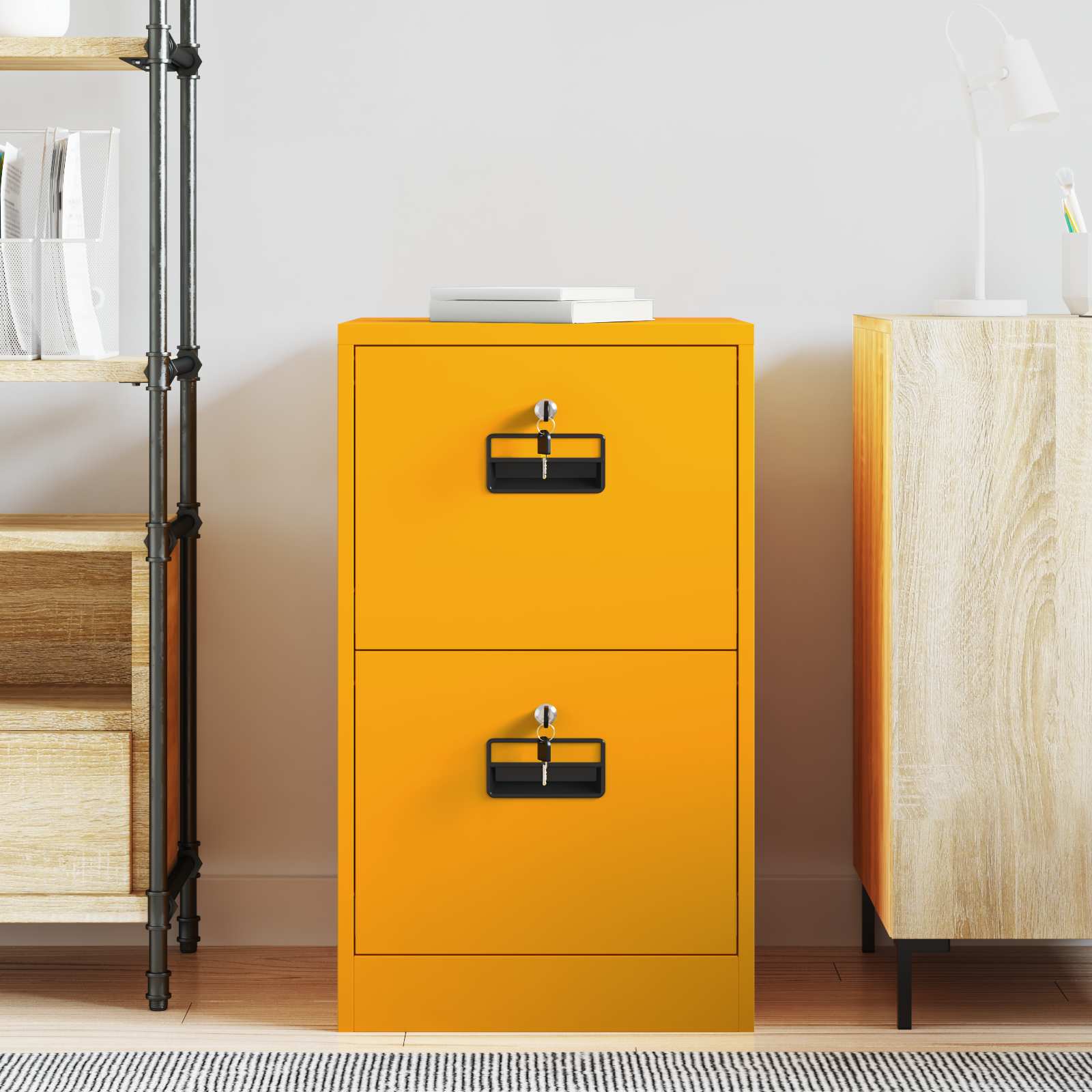 Cabinet de Dossier Jaune moutarde 44 x 50 x 106.5 cm - XIOS