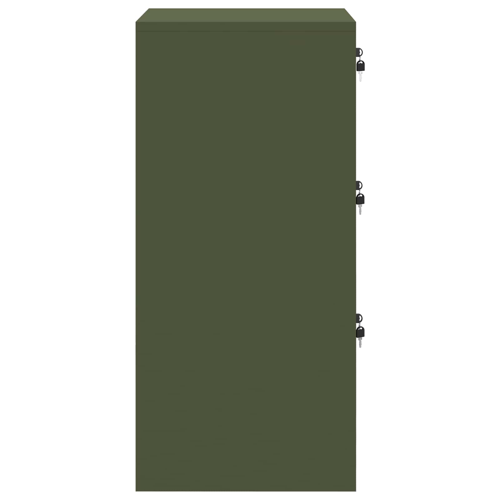 Cabinet de Dossier avec tiroir Vert olive 44 x 50 x 106.5 cm - XIOS