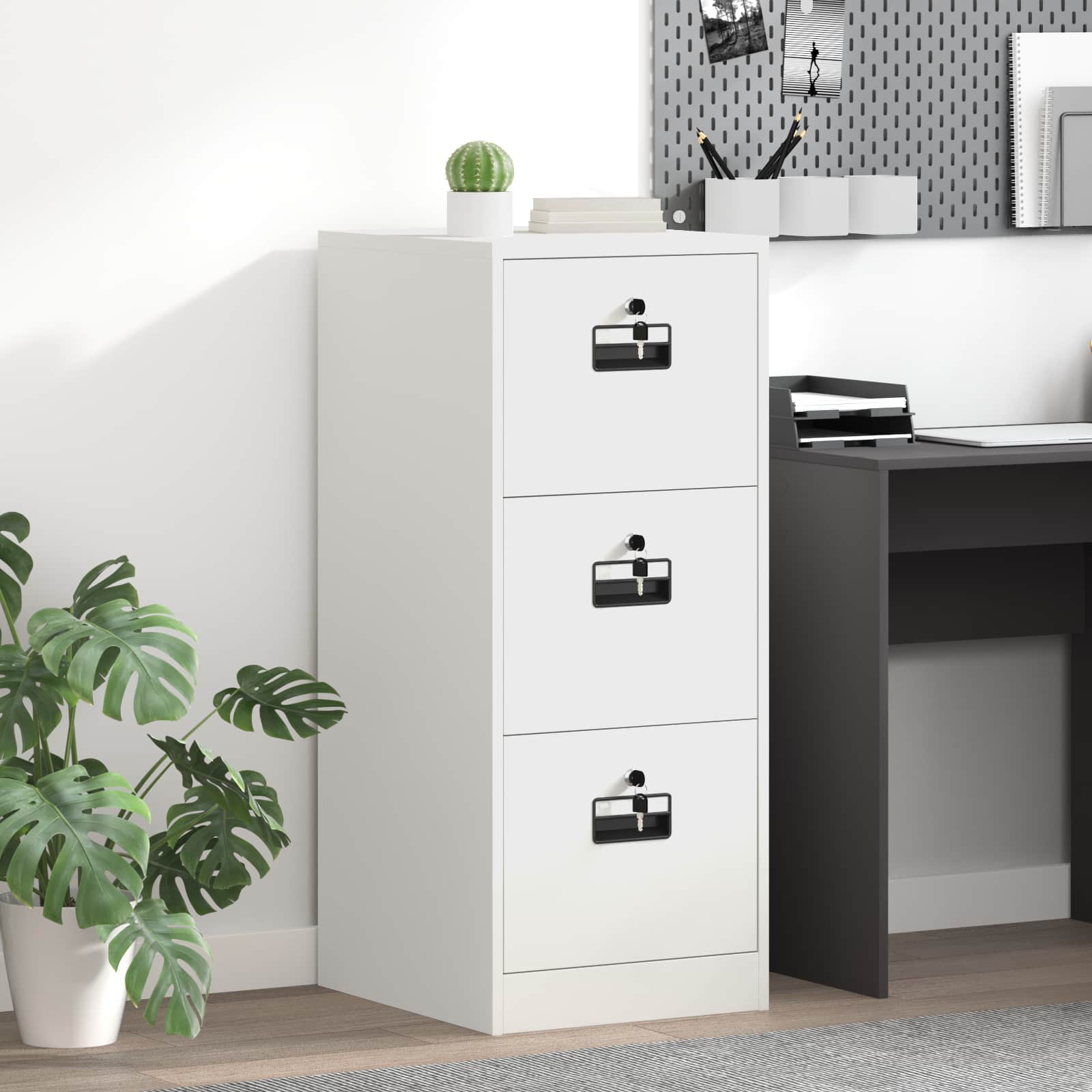 Cabinet de Dossier avec tiroir Blanc 44 x 50 x 106.5 cm - XIOS