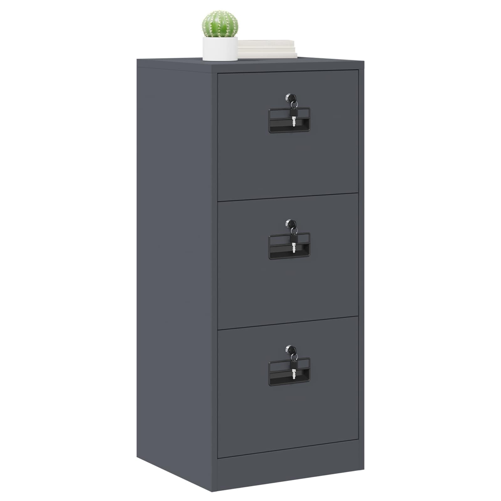 Cabinet de Dossier avec tiroir Anthracite 45,5 x 42 x 106,5 cm