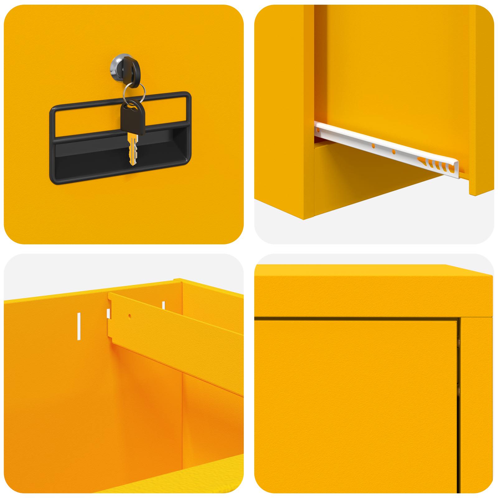 Cabinet de Dossier Jaune moutarde 44 x 50 x 106.5 cm - XIOS