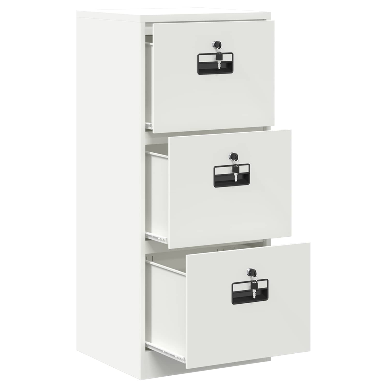 Cabinet de Dossier avec tiroir Blanc 45,5 x 42 x 106,5 cm